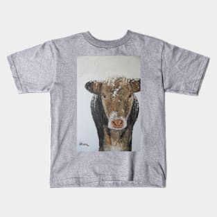 Daisy the Cow in the Snow Kids T-Shirt